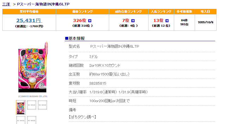 沖海6中古機価格